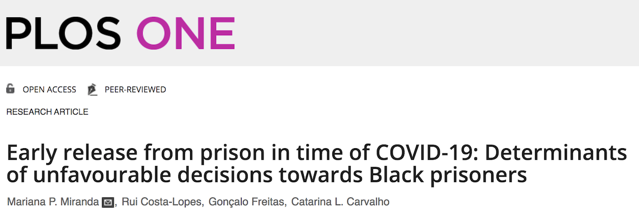 Estudo experimental sobre libertação de presos em época de Covid publicado na Plos One