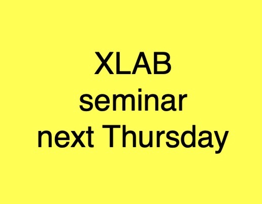 Seminar, next Thursday at 14h00, room Delta